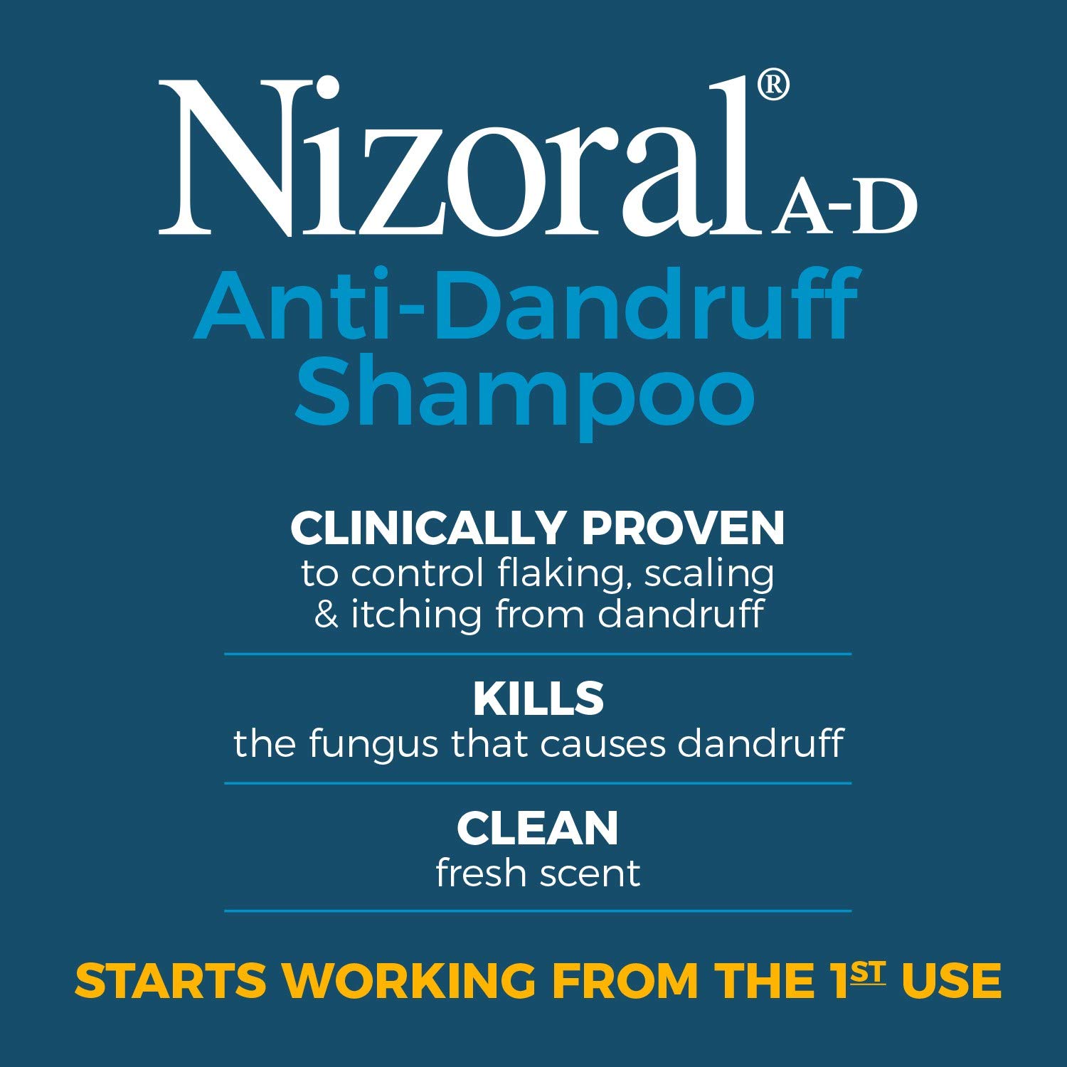 Nizoral A- D Anti-Dandruff Shampoo Value Pack, Blue, Fresh, 7 Fl Oz (Pack of 2)