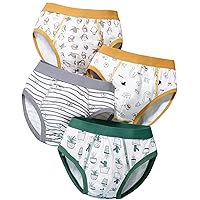 Boys' underwear triangle soft and comfortable cartoon boys' cotton triangle panties (4 sets)