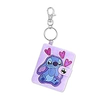 Stitch Pink Heart Mini Diary Keychain, Pink, One Size, Casual
