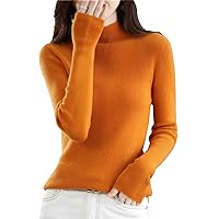 Women Knitted Cashmere Sweaters Autumn Winter 100% Merino Wool Turtleneck Warm Pullover Jumper Tops
