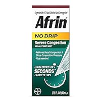 Afrin No Drip Severe 12 Hour Nasal Decongestant Pump Mist - 0.5 ounce