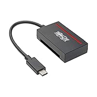Tripp Lite USB 3.1 to Cfast 2.0 Card Reader & SATA III Hard Drive Reader, Cfast Reader, SATA Reader/ SSD Reader, USB C & Thunderbolt 3, 5Gbps, Black, 3 Year Warranty (U438-CF-SATA-5G)