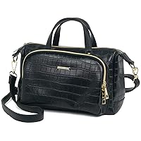Celebrity Women's Shoulder Bag, Crossbody Design, Small, Stylish, 2-Way Handbag, Crocodile Embossed