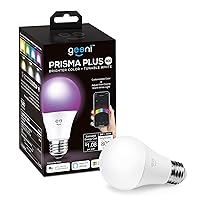 Prisma Plus 800 WiFi LED Smart Light Bulb, Brighter Color & Tunable White (2700-6500K), 1-Pack, A19 60W, No Hub Required, Light Bulb Works with Amazon Alexa, Google Home