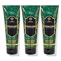 Bath & Body Works For Men Woodlands Ultimate Hydration Shea Butter Body Cream, 8 OZ, 3 Pack (Woodlands)