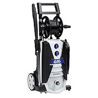 AR Blue Clean AR390SS Electric Pressure Washer-2000 PSI, 1.4 GPM, 14 Amps Quick Connect Accessories, Integrated Design, On Board Storage, Portable Pressure Washer, High Pressure, Car washer, Patio