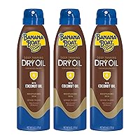 Deep Tanning Dry Oil Clear Spray Sunscreen SPF 4, 6oz | Tanning Sunscreen Spray, Banana Boat Dry Oil SPF 4, Dark Tanning Oil, SPF Tanning Oil, Oxybenzone Free Sunscreen, 6oz