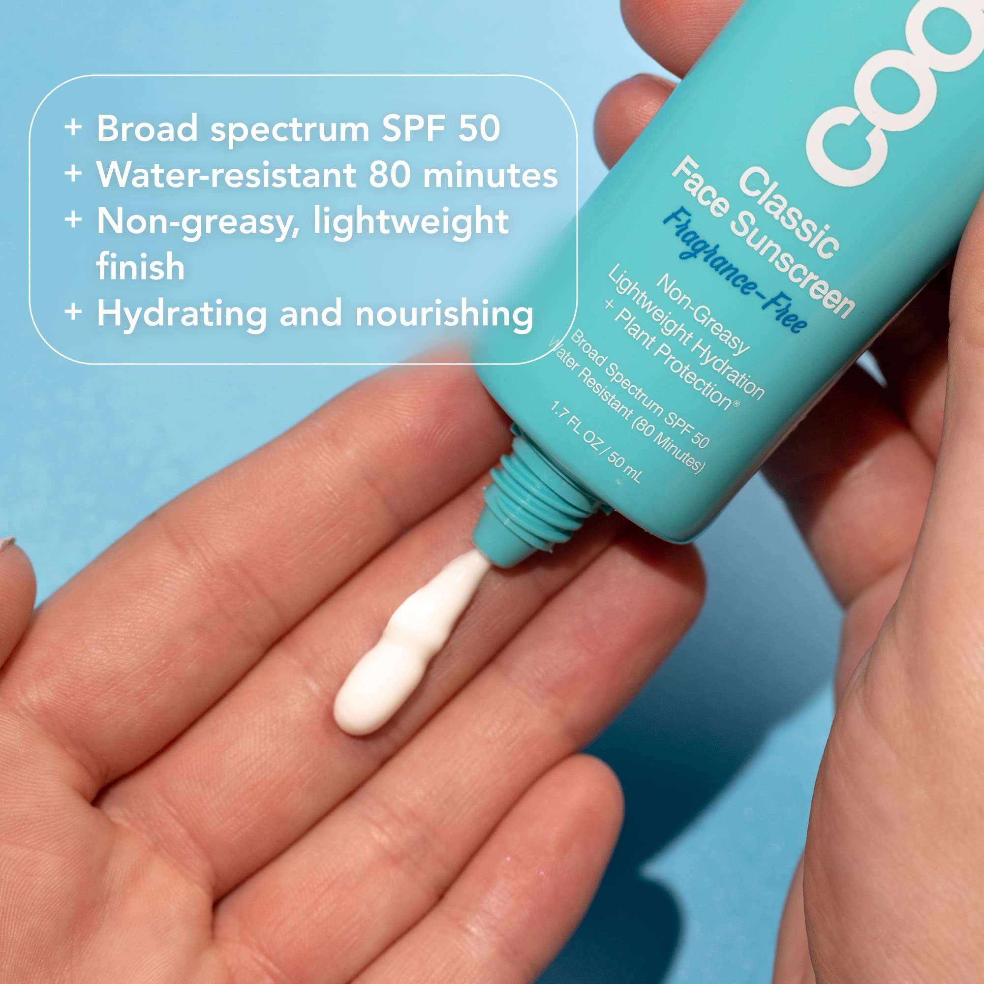 Coola COOLA Organic Face Sunscreen SPF 50 Sunblock Lotion, Dermatologist Tested Skin Care for Daily Protection, Vegan and Gluten Free