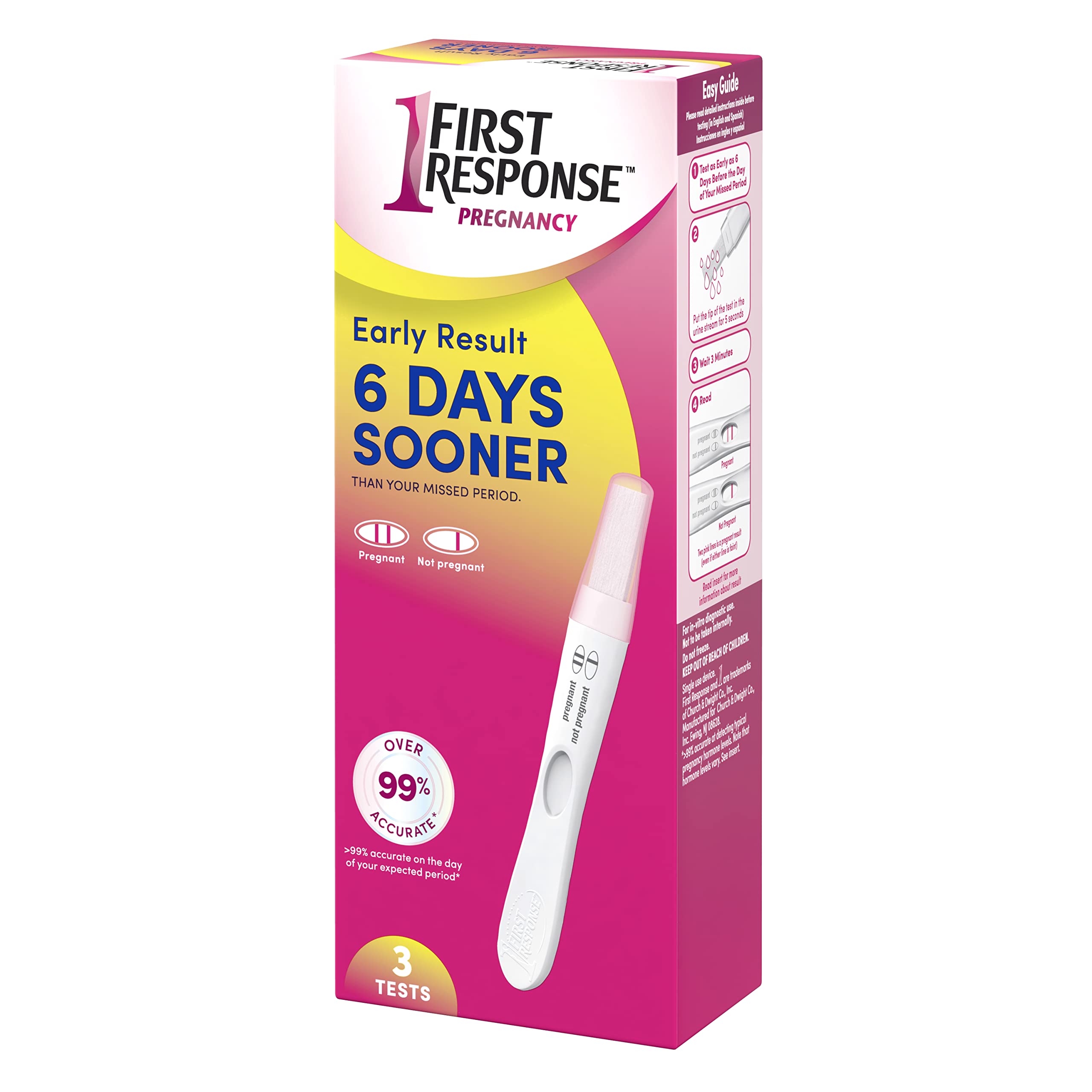 First Response Early Result Pregnancy Test, 3 Pack (Packaging & Test Design May Vary)