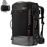 Travel Backpack Carry on Travel Bag Airline Approved 45L Traveling Laptop Back Pack Flappable Traveling Pack with Stowable Shoulder Straps and Hip Belt Men Women