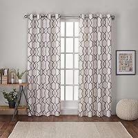 Exclusive Home Curtains EH8083-05 2-108G Kochi Linen Blend Grommet Top Curtain Panel Pair, 54x108, Natural, 2 Piece
