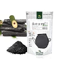 [Medicinal Korean Herbal Powder] 100% Natural Activated Bamboo Charcoal Powder/대나무 숯 가루 (8 oz)