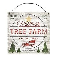 Christmas Tree Farm Wood Sign | Local Legends Designs | Handmade Holiday Decor | 12 x 12 INCHES