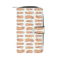 Happy Penis Dick Sweet Bacon Wrapped Wallet PU Leather Purse Coin Pocket Credit Card Holder Clutch Gifts for Women Men