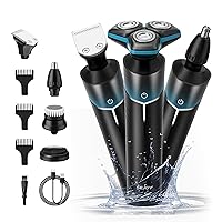 Sejoy Electric Razor for Men face, Shavers for Men pubic Hair and Beard, 5 in 1 Dry Wet Waterproof Rotary Men's Face Shaver Razors, Cordless Rechargeable for Shaving-Travel Lock-Gift for Dad Husband
