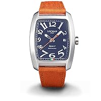 Locman Italy Men's Watch Sport Anniversary Orange / Blue Ref 0471, Strap.