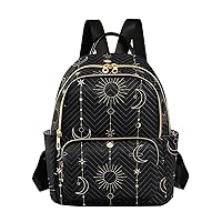 ALAZA Sun Moon Stars Witch Mini Backpack Purse for Women Travel Bag Fashion Daypack Back Pack Shoulder Bag
