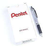 Pentel EnerGel RTX Retractable Liquid Gel Pen, Extra Fine Line, Needle Tip, Black Ink ,12 pack (BLN73-A)