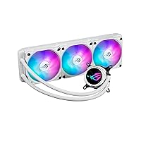 ROG Strix LC III 360 ARGB White Edition All-in-one CPU Liquid Cooler with 360° rotatable Water Block, Asetek’s New Gen7 v2 Pump, Premium ROG ARGB Fans, and 10+ Custom Aura Lighting Effects
