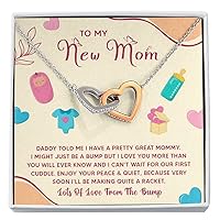Pregnancy Gift For Mom, To My Mommy Necklace Baby Bump, Mommy To Be Gifts For 1st Time Mom
