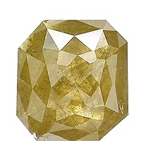 Natural Loose Radiant Diamond Green Yellow Color 0.77 CT 5.60 MM Radiant Shape Rose Cut Diamond KR619
