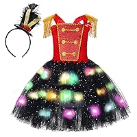 Tutu Dreams Circus Costume for Girls 1-10Y with Circus Headband Chrsitmas Gifts Birthday Party