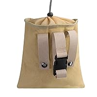 Foraging Bag Waxed Canvas Collapsible Outdoor Camping Foraging Pouch Mushroom Storage Water Leather Belt Tinders Dump Pouchs for Travel Camping Hiking Bag Emergency Roadside Light