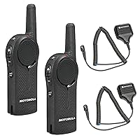 Motorola DLR1020 Two-Way Digital Business Radio (DLR1020) + HKLN4606 Remote Speaker Mic (2-Pack)