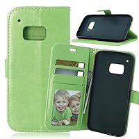 Case, Built-in 3 Card Slots HTC M9 Wallet Case [Slim Fit] [Stand Feature] Premium Protective Case Wallet Leather Case for HTC M9 Wallet Green
