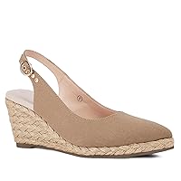 Juliet Holy Womens Wedge Sandals Espadrilles Closed Toe Slingback Buckle Strap Comfortable Casual Summer Platforms