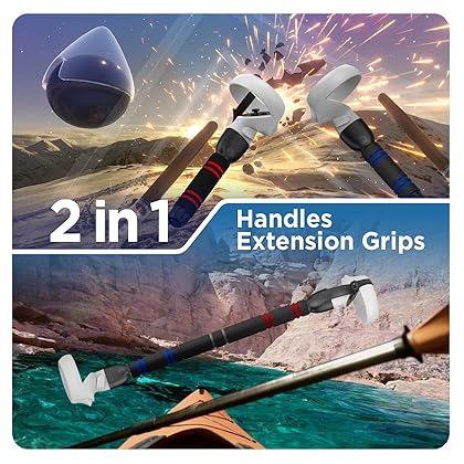 YOGES VR Game Handle Accessories Compatible with Oculus Quest 2 Controllers, Dual Handles Extension Grips Compatible with Meta Quest 2 Accessories for Beat Saber Supernatural Gorilla Tag Games