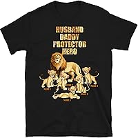 Personalized Dad Grandpa Lion T Shirt, Husband Daddy Protector Hero Kids Name Shirt, Father's Day Shirt, Gift for Dad Papa Grandma
