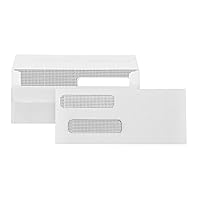 500 No. 8 Flip and Seal Double Window Security Check Envelopes - Designed for Quickbooks Printed Checks - Number 8 Size 3 5/8 Inch x 8 11/16 Inch