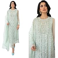 Pakistani Indian Wedding dresses Mint Green (Liana) Embroidery clothes eid party dress suits salwar kameez for Mehndi guest