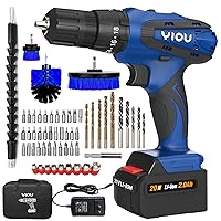 Cordless Drill,20V Power Drill Set with 56pcs ACC & Tool Bag,Electric Screwdriver Driver Drill Tool Sets for Home,3/8