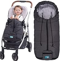 Toddler Sleeping Bag for Stroller, Winter Outdoor Tour Stroller Padded Footmuff, Comfortable Coral Fleece Stroller Bunting Bag, Universal Fit From 6 to 36 Months