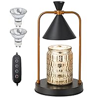 Candle Warmer Lamp with Timer, Dimmable Candle Light Electric Candle Warmer Compatible with Various Candles, Candle Holders for Home Decor, Gifts for Mothers Day/Birthday/House Warming