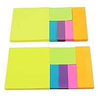 BS 1801 Refill,4A Sticky Note Bundle Set Refill, Colored Rectangular Notes and Index Flags Organizer, Gifts for Students and Teachers! 100 Sheets/Pad, 12 Pads/Set, 1200 Sheets,Twice Refill/Set