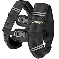 APEXUP Weighted Vest Men 5lbs/10lbs/15lbs/20lbs/25lbs/30lbs Weights with Reflective Stripe, Weighted vest for Women Workout Equipment for Strength Training Running
