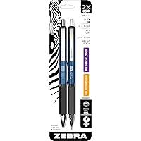 Pen G-350 and M-350 Retractable Gel Pen/Mechanical Pencil Set, Premium Blue Metal Barrel, Medium Point, 0.7mm, 2-Pack, black (11122)
