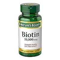 Biotin 10000 mcg, Supports Healthy Hair - Skin and Nails - Rapid Release Softgels - 120 Ct?.