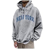 Men's Hoodies Sweatshirts For Men 2023 Fall Long Sleeve Lightweight Pull Over Sweaters Drawstring Hoody With Pocket
