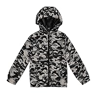 SNOW DREAMS Boys Waterproof Rain Jacket Windbreaker Lightweight Coat Kids Raincoat Outerwear