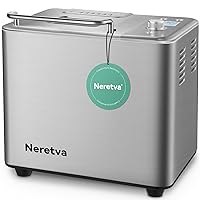 Neretva Bread Maker Machine, 20-in-1 2LB Automatic Breadmaker with Gluten Free Pizza Sourdough Setting, Digital, Programmable, 1 Hour Keep Warm, 2 Loaf Sizes, 3 Crust Colors - Receipe Booked Included