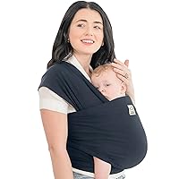KeaBabies Baby Wrap Carrier - All in 1 Original Breathable Baby Sling, Lightweight,Hands Free Baby Carrier Sling, Baby Carrier Wrap, Baby Carriers for Newborn, Infant, Baby Wraps Carrier (Midnight)