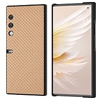 Case Compatible with Huawei Honor V Purse Leather Case, Carbon Fiber Texture Hard Back Cover Protective Phone Case Slim Fold Case Anti-Drop Cover Compatible Compatible with Huawei Honor V Purse Slim C