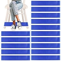 PLULON 15 Pack Chair Bands for Kids with Fidgety Feet Chair Stretch Foot Band Fidget Bands Flexible Seating for Classroom Elementary Chairs Desks - Blue