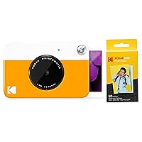 Kodak PRINTOMATIC Digital Instant Print Camera (Yellow) with Kodak 2ʺx3ʺ Premium ZINK Photo Paper (50 Sheets)