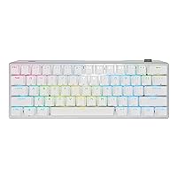 Corsair K70 PRO MINI WIRELESS RGB 60% Mechanical Gaming Keyboard - Fastest Sub-1ms Wireless, Swappable CHERRY MX Red Keyswitches, Aluminum Frame, PBT Double-Shot Keycaps - NA Layout, QWERTY - White