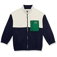 Lacoste Kids' Colorblock Sherpa Full Zip Sweatshirt